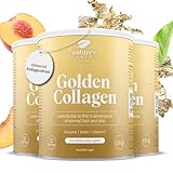 Nature’s Finest by Nutrisslim Golden Collagen Pulver mit Goldenem Glitzer - Kollagen Hydrolysat Type 2 mit Biotin, Vitamin C - Hochdosiert Beauty Kolagendrink for Women