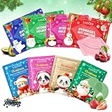 Augenpads Gegen Augenringe,Lippenmaske Pads,Eye Patches Anti Aging,Feuchtigkeitsspendende pflegende Lippenpflaster,Hyaluronsäure Collagen,Anti-Falten Hydratisierende Gel Masken-Weihnachtsausgabe