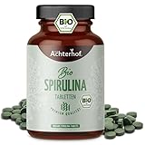 Spirulina Tabletten Bio | 400 Presslinge | mit je 6g Spirulina Algen Pulver pro Tagesdosis | 100% Bio Spirulinapulver | hochdosiert | vegan | vom Achterhof