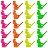 Niuhong 20 Pcs Vogelpfeifen Wasser Füllbar Lustige Vogel Pfeife Kinder Geräuschmacher Farbe Kunststoff Partykrachmacher Set Niedliche Spielen Musikspielzeug Geburtstag Geschenke Karneval (A)