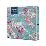PAW - Servietten 3-lagig (33 x 33 cm) I 20 Stück I Perfekt für Geburtstage, Partys, Hochzeiten, Kommunion und Feiern I Papierservietten Bunt - Blumen, Magnolie, Garten I Farbe: Magnolia