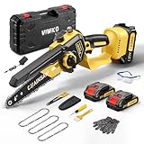 Mini Akku Kettensäge 6 Zoll, 1000W Brushless Mini Kettensäge Elektro mit 4000mAh Akku, Handkettensäge mit Auto-Öler, Kompatibel mit Makita, Motorsäge für Garten Baumschnitt Schere und Holz schneiden