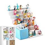 TRAUMBAUM® Tonie Regal als Einsatz für IKEA KALLAX | vollständig magnetisches Toniebox Regal für mehr als 50 Figuren + Box | Tonieregal für Mädchen und Jungen in weiß | Tonie Box Aussparung [Links]