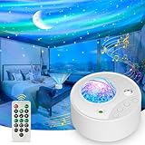 ibell LED Sternenhimmel Projektor, Nordlicht Projektor Nachtlicht Sternenhimmel Lampe mit 14 Lichtmodi & Weißes Rauschen Timer, Galaxy Sternenprojektor Kinder Erwachsense Geschenk für Zimmer Deko