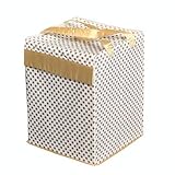 Faltbarer Aufbewahrungskorb oder -korb aus metallischem Stoff mit goldfarbenen Satin-Highlights, Heim-Organizer-Lösung für Büro, Schlafzimmer, Schrank, Spielzeug und Wäsche (40,6 x 30,5 x 30,5 cm),