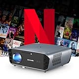 [Netflix Official & 1450 ANSI ] 4K Smart Beamer, Led Beamer 4K Tageslicht Tauglich mit Android TV Laser Autofokus HDR NFC 5G Wi-Fi Bluetooth Full HD Projektor für Gaming, Heimkino