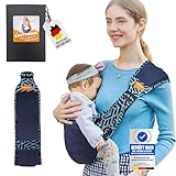 GUBBY GUPS® Ergonomische praktische Babytrage V1.0 für schnelle Einsätze - Tragetuch Baby neugeboren Baby Tragegurt Kleinkind bis 15 KG, Hüftsitz Baby Trage Tragesystem