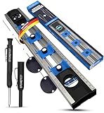 Elektriker Wasserwaage 40 cm – Präzisions-Wasserwaage für Heimwerker mit verschiebbaren Bohrlöchern und Maßskalen – Ideal für Steckdoseninstallation und Renovierungsarbeiten