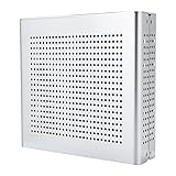 Yunseity G60S HTPC-Gehäuse, ITX-Gehäuse aus Vollaluminium HTPC-Desktop-Computergehäuse, ITX-Tower-Gehäuse DC-ATX-Netzteil für Desktop-Computer(Silber)