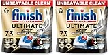 Finish Ultimate Plus Infinity Shine Spülmaschinentabs Bulk | Duft: frisch | 73 Spülmaschinentabs | Für eine hervorragende Reinigung & Diamantglanz (Packung mit 2)