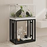 WYHBXD AquariumstäNder, Aquarienunterschrank Mit 2 AblagefläChen, Robuster Zuchtterrarien-StäNder FüR SchildkröTen FüR Zuhause Und BüRo(Black,50x30x70cm/20x12x28)