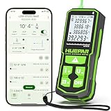 120 m Bluetooth-fähiges grünes Laser-Entfernungsmessgerät mit Winkelsensor, Huepar Laser-Entfernungsmesser mit 1,6 mm Genauigkeit, digitales Laser-Raummessgerät, Laser-Entfernungsmesser