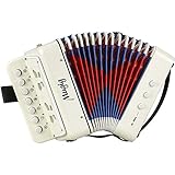 Mugig Akkordeon Ziehharmonika Solo und Tasteninstrument Harmonika für Anfänger Erwachsene und Kinder