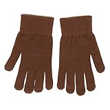 LIFKOME Warmes Winter Strickhandschuh Set Für Erwachsene Flexible Dicke Und Kuschelige 5 Finger Handschuhe Einfarbigem Design Für Damen Und Herren Ideal Für Outdoor Aktivitäten Und