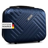 Xonic® Design Kosmetikkoffer aus ABS Hartschale – Robustes Beautycase als Handgepäck - Kosmetiktasche für Reisen – leicht & stabil (Dunkelblau)