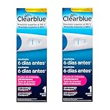 Clearblue Analoge Schwangerschaftstests, sehr frühe Erkennung, bis zu 6 Tage früher – Ergebnisse in Minuten – Genauigkeit über 99 % – einfach und bequem zu bedienen (2 Stück)