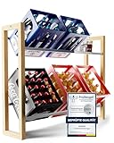MANUMA® Getränkekistenregal ANTON - Kistenregal mit maximaler Stabilität - elegantes Getränkeregal aus Holz für dein Zuhause - Regale für Getränkekisten für bis zu 6 Kisten - Getränkekistenhalter
