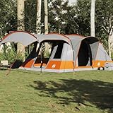 Tunnelzelt 5 Personen Grau und Orange Wasserdicht, Xichuzi Caming Zelt, Camping Tents, Camping-Zelt - 4009427