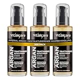 Vitalcare | Imperial Argan-Haarpflege mit Arganöl, Leinöl, Ölkomplex für trockenes und geschädigtes Haar, 3 x 100 ml