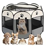 Welpenauslauf Faltbare Hundebox - Welpenlaufstall Faltbare hundezelt Katzengehege für Drinnen, Outdoor Hundekäfig Hundezelt Freilaufgehege Kaninchen Laufstall Katze Hund Katzenzelt Kleintiergehege