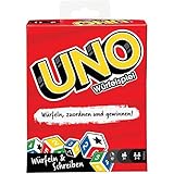 Mattel Games GKD66 - UNO Würfelspiel für die ganze Familie, mit Trockenlöschtafeln und Markern, für Kinder ab 7 Jahren