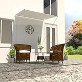 MOONAIRY Einziehbare Markise, Balkon Markise, Sonnenschutz, Balkon überdachung, Sonnenmarkise, Terrassen-markisen, 150×150 cm Creme
