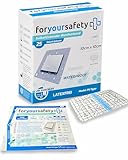 FORYOURSAFETY Wundpflaster wasserfest, Grössen 6x7, 10x10cm, 10x15cm, 10x20cm, sensitiv, Schützen bei Schnittwunden & Kratzern, Pflaster einzeln verpackt, Größe:10x10cm (25er Pack)