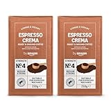 by Amazon Espresso Crema gemahlener Kaffee 500 g (2 x 250 g) - Mittlere Röstung Rainforest Alliance-Zertifizierung (Früher Marke Happy Belly)