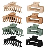 AcrossSea 8 Stück Große Haarklammer, 11cm Haarspangen Damen, haarklammer groß für dickes Haar Rutschfestes Haar Claw Clip Haarstyling-Zubehör für Frauen
