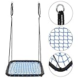 Tidyard Kinder-Schaukel Garten Nestschaukel Hängeschaukel Outdoor Spiel - 104 x 76 cm 200 kg Blau