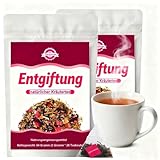 Detox Tee zum Abnehmen, 56 Tage Abnehmentee, Natürliche Kräutermischung mit Löwenzahn, Grüner Tee, Oolong Tee- Fördert Wohlbefinden, Verdauung und hilft beim Abnehmen, Wechseljahren Unterstützung