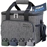 HELDENWERK Große Mittagstasche (10L) - Isolierte Lunchbox auslaufsicher & wasserdicht - Frühstückstasche, Picknick Lunchtasche, Thermo Tasche, Isoliertasche dunkelgrau