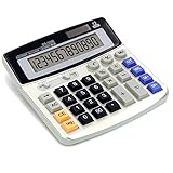 OFFIDIX Office Desktop Rechner Solar und Akku Dual Power Elektronischer Taschenrechner Portable 12 Digit Große LCD Display Taschenrechner 1PC