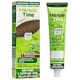 Herbal Time Henna Braun Haarfarbe Cappuccino Nº2 | Temporäre Henna Haarfarbe | Deckt Graue Haare Ab | Ohne Ammoniak, Sulfate, Parabene | 75 ml Natürliche Creme