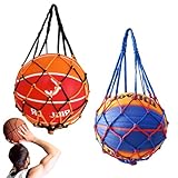 SULIUDAJI 2 Stück Ballnetz Net Tasche,Tragbare Ballnetz 1 Ball,Dickes und stabiles Ballnetz Basketball Netz Tasche,FußBallnetze Netztaschen für Volleyball,Fußball,Handball