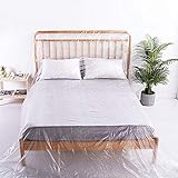 BUZIFU Sofabezug Abdeckung Transparent Möbel Abdeckung Kunststoff Sofa Staubschutzhülle Wasserfeste Sofabezug Couchhülle Staubschutz Sofa Protector für Couch Sessel Möbel Renovierung, 2 x 3M