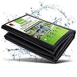 BIBODU Teichfolie 2x2m - Schwarze Farbe | Teichfolien Hochwertig - Dicke 0.2 mm | wasserdichte Folie perfekt für Fischteiche, Brunnen, Gärten und Wasserfälle