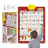 Zweisprachige Audio-Wandkarte – Spanisch-Englisch-Lernmusik-Poster | Interaktive Audio-Wandposter-Tabelle für den Lernspaß im Vorschulklassenzimmer im Alter von 3–8 Jahren