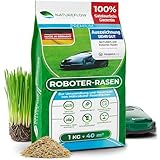 Mähroboter Rasensamen schnellkeimend 1kg TEST SEHR GUT - Roboter Grassamen Made in Germany - Für pflegeleichten Garten mit Natureflow Rasensaat