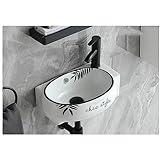Mini Waschbecken Klein Waschbecken Gäste Wc Porzellan Keramik Eckwaschbecken Wandhalterung Waschbecken Ovales Badezimmer Gefäß Waschbecken Weißes Gefäß Waschbecken Waschtisch Mit Überlauf (heißer Und