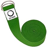 Zen Power Yoga Strap, natürlicher Yoga Gurt aus 100% Baumwolle, max. Länge 250 cm, Dehnungsgurt, widerstandsfähig, flexibel einstellbar, Yoga-Zubehör, Dehnungshilfe für Gymnastik und Fitness