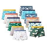 HAGOT 12er Pack Jungen Boxershorts aus Baumwolle Unterhosen， Jungen Unterhosen Baumwolle Boxershorts,5-6 Jahre Alt