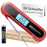 ThermoMaven Digitales Fleischthermometer – 0,5s Sofortanzeige Grillthermometer, ±0,3℃ Genau Thermometer Kochen, IP67 Wasserdicht Thermometer Kochen, NSF Magnetische Küchenthermometer, Braten BBQ Grill