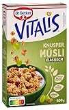 Dr. Oetker Vitalis Knuspermüsli klassisch: Knuspriges Frühstücksmüsli mit Rosinen, 7er Packung, (7 x 600g)