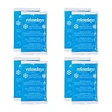 Relaxdays Kühlpads, 8er Set, Kalt-Warm-Kompressen, 9 x 15 cm, Erste Hilfe, wiederverwendbare Gelkühlkompressen, blau