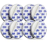 deleyCON 4 Stück Magnetbefestigung für Rauchmelder Magnethalter Feuermelder Selbstklebende Magnethalterung Klebefläche und Bohrloch 65 mm Durchmesser