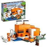 LEGO Minecraft Die Fuchs-Lodge - Spielset mit Spielzeughaus - Gamer Geschenk mit Ertrunkenem, Füchsen und einem Helden in einem Fuchs-Skin - Spielzeug für Kinder ab 8 Jahren - 21178