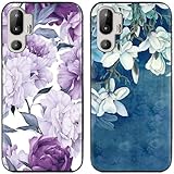 Schutzhülle für HTC U24 Pro, mit hübschem Blumendruck, TPU-Gel-Silikon, 2 Stück
