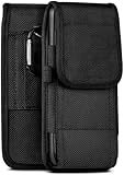 moex Agility Case für HTC U24 Pro Hülle mit Gürtelschlaufe, Handy Gürteltasche Outdoor Handyhülle, Nylon Gürtel Handytasche, robuste Schutzhülle mit Karabiner, Schwarz