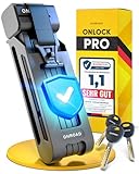 ONROAD Faltschloss Fahrrad Onlock Pro 85cm diebstahlsicher – Fahrradschloss hohe Sicherheit – Robustes & kompaktes Fahrradschloss Faltschloss mit Halterung – Fahrrad Schloß ideal für E-Bike